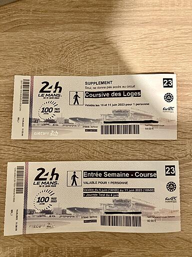 Billet pour les 24 heures du Mans..jpg