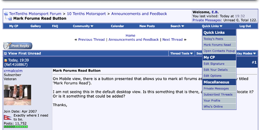 Click image for larger version

Name:	Mark Forums Read Button - TenTenths Motorsport Forum - tentenths.com.png
Views:	186
Size:	547.6 KB
ID:	77598